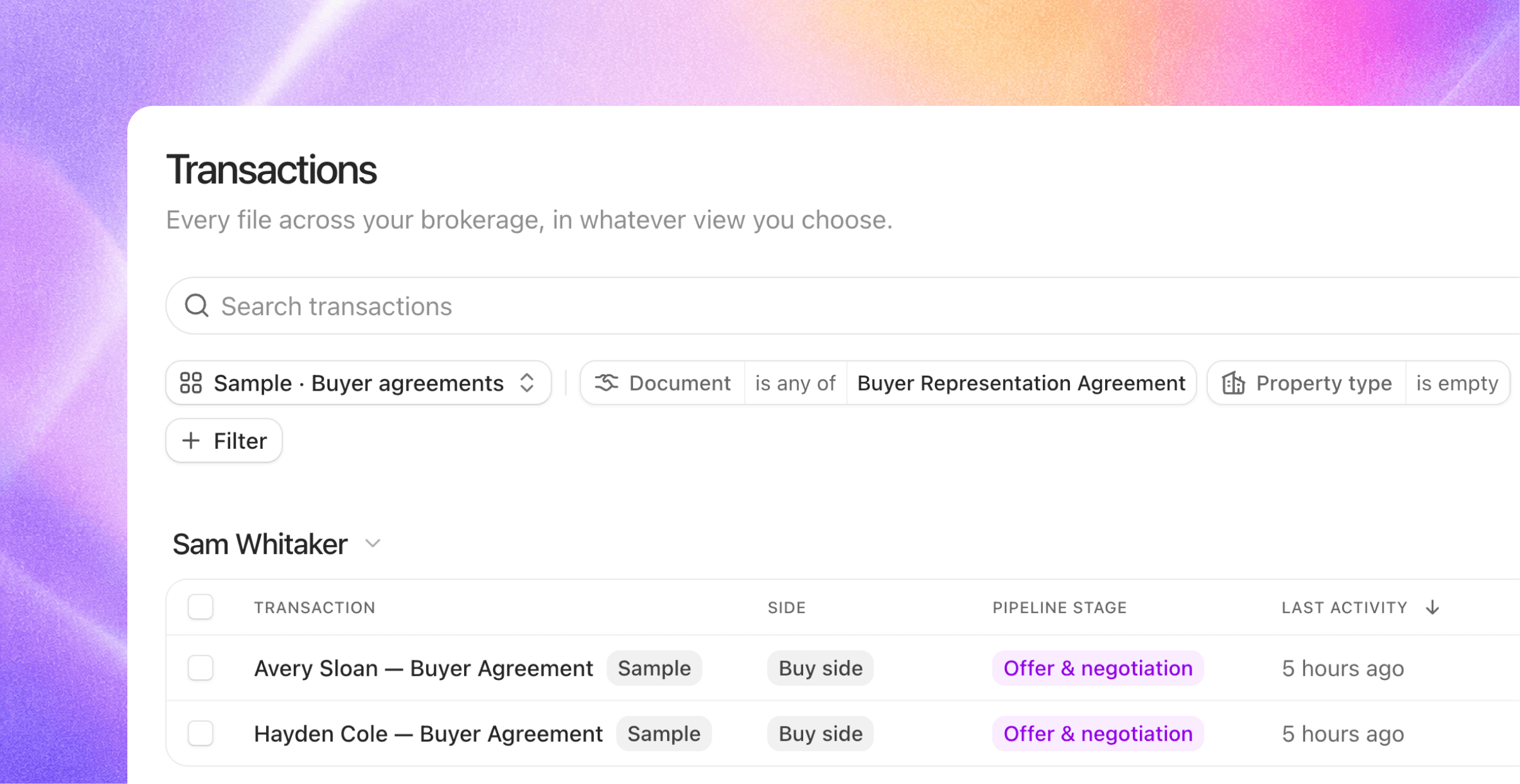 Buyer Agreements, Document Sharing & Smarter Knowledge